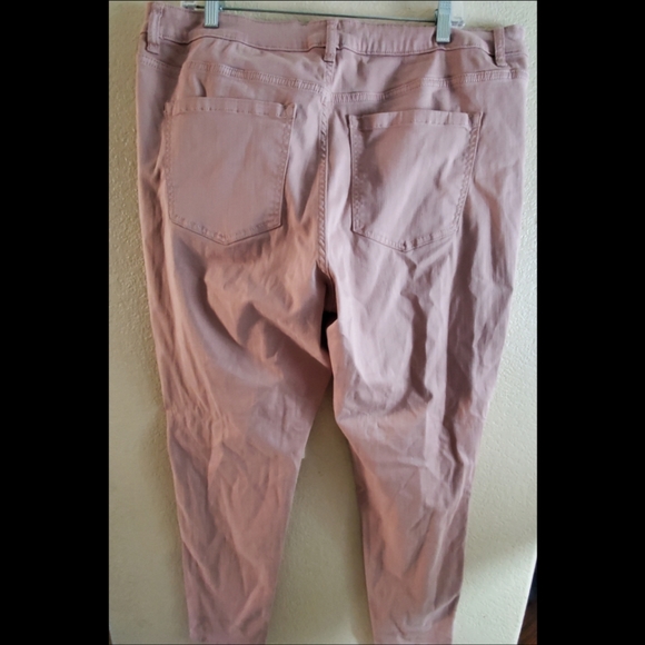 Lane Bryant Pink Mid Rise Skinny Ankle Jeans - Picture 5 of 6